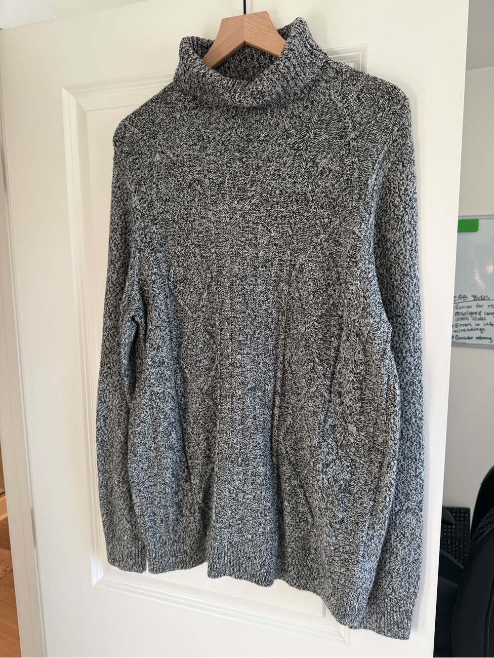 Zara Marled Gray Turtleneck Sweater